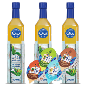 پکیج 3 عددی روغن ارده کنجد رزبن  بهمراه 4 کرم کنجد