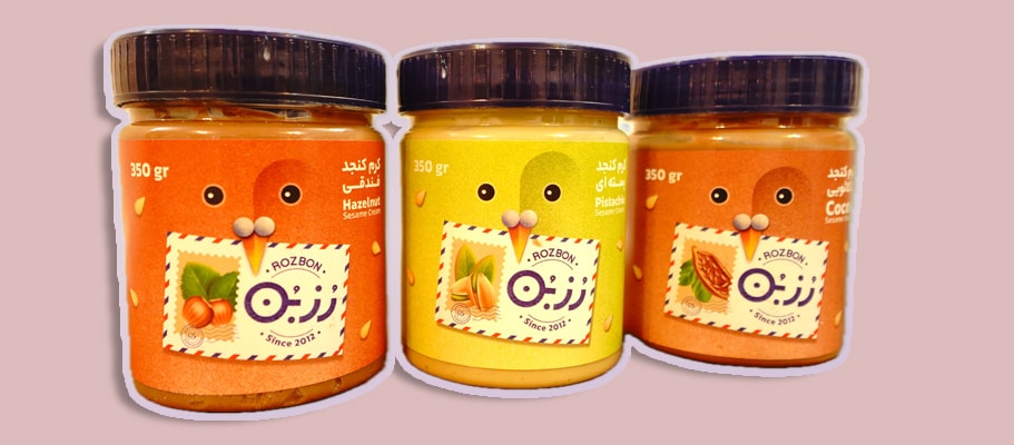کرم کنجد شکلات صبحانه در طعم پسته و شکلاتی و فندقی
